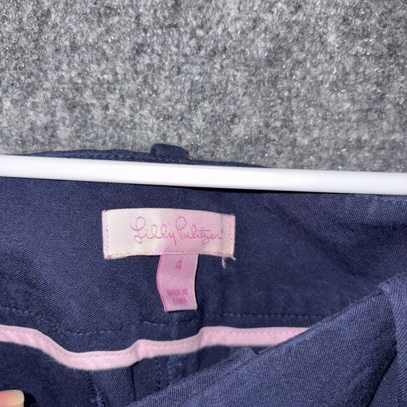 Lilly Pulitzer Pants Womens Size 4 Blue Capri Preppy casual - Picture 3 of 12